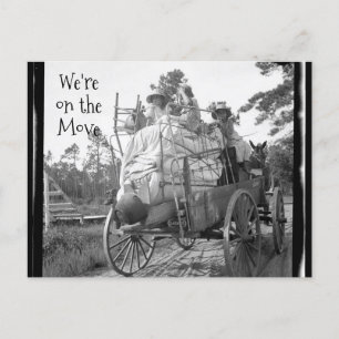 Cartão Postal Estamos em Movimento! Família Vintage Wagon