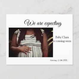 Cartão Postal estamos grávidas adicionar nome de bebê data gravi