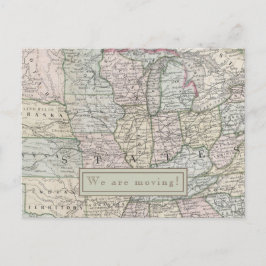 Cartão Postal Estamos indo para... Mapa de Vintagem de Estado Pe