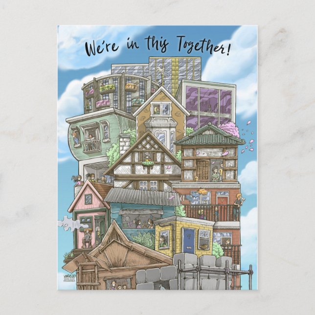 Cartão Postal Estamos no Cartão-postal Juntos (Coronavírus) (Frente)