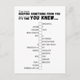 Cartão Postal Estamos tendo um bebê - Quebra-cabeça completo e r