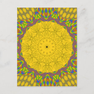 Cartão Postal Estampa de Arte com Padrão Egípcio