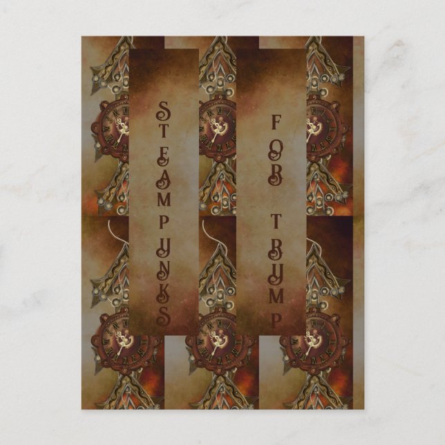 CARTÃO POSTAL ESTAMPUNHAS PARA TRUMP (Frente)