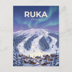 Cartão Postal Estância de Esqui Ruka Finlândia