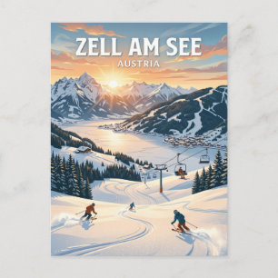 Cartão Postal Estância de esqui Schmittenhöhe, Zell am See Áustr