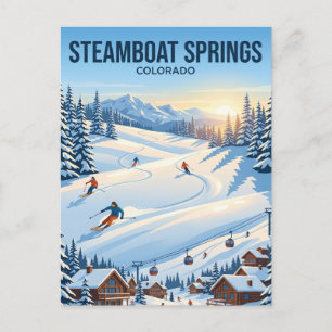 Cartão Postal Estância de Esqui Steamboat Colorado