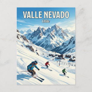 Cartão Postal Estância de Esqui Valle Nevado Chile