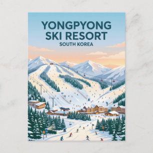 Cartão Postal Estância de Esqui Yongpyong Coreia do Sul