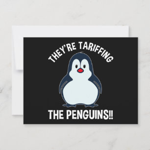Cartão Postal Estão a Tarifar os Pinguins!