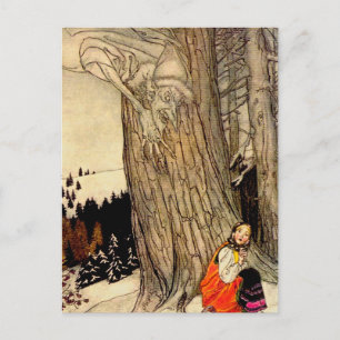 Cartão Postal “Estás Aquecida?” Arte de Fadas por Arthur Rackham