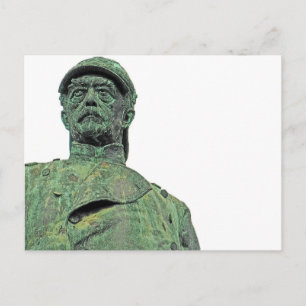 Cartão Postal Estátua Bismarck, Berlim,Cabeça, Fundo Branco(bs2p