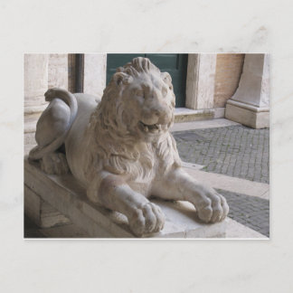Cartão Postal Estátua Clássica do Leão Romano