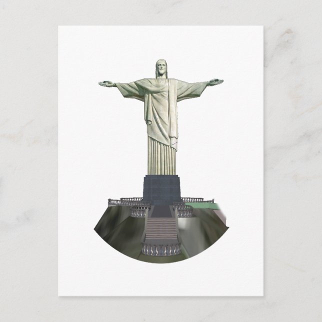 Cartão Postal Estátua: Cristo o Redentor: Modelo 3D: (Frente)