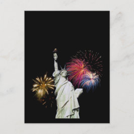 Cartão Postal Estátua da Liberdade - Antecedentes do Fireworks