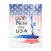 Estátua da Liberdade da Bandeira Americana Deus Ab