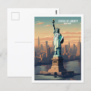 Cartão Postal Estátua da Liberdade em Nova Iorque, Viagens vinta