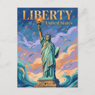 Cartão Postal Estátua da Liberdade Estado de Nova York