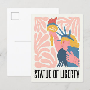 Cartão Postal Estátua da Liberdade, Nova Iorque, abstrato, viage