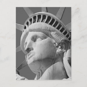 Cartão Postal Estátua da Liberdade Preta e Branca