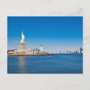 Cartão Postal Estátua da Liberdade, Rio Hudson e Manhattan