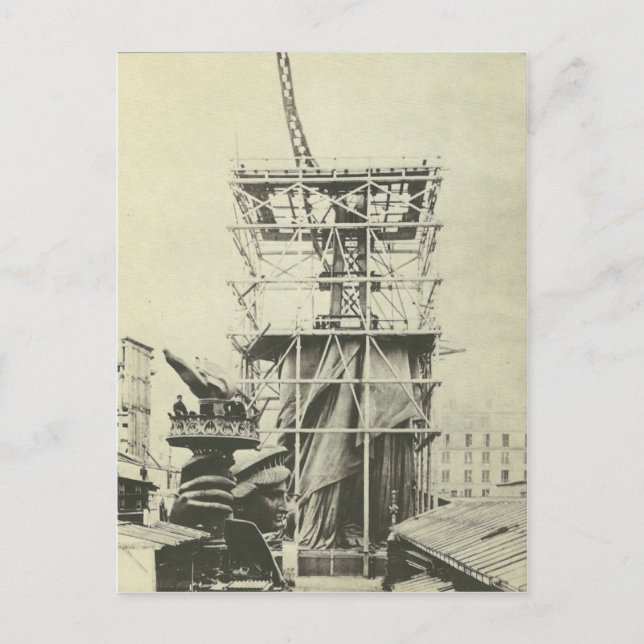 Cartão Postal Estátua da Liberdade Testada na França (Frente)