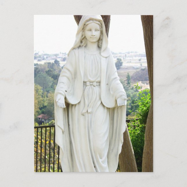 Cartão Postal Estátua da Virgem Maria (Frente)