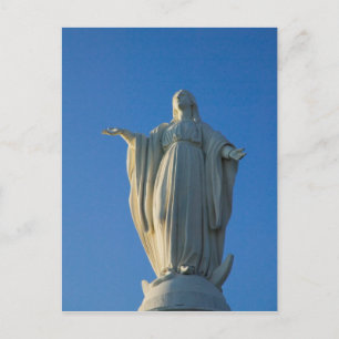 Cartão Postal estátua de 118 pés da Virgem Maria em San