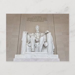 Cartão Postal Estátua de Abraham Lincoln