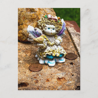 Cartão Postal Estátua de Anjo no Cemitério Red Hill Milledgevill