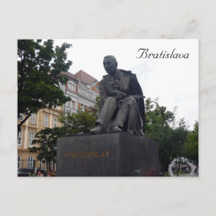 Cartão Postal estátua de bratislava hviezdoslav