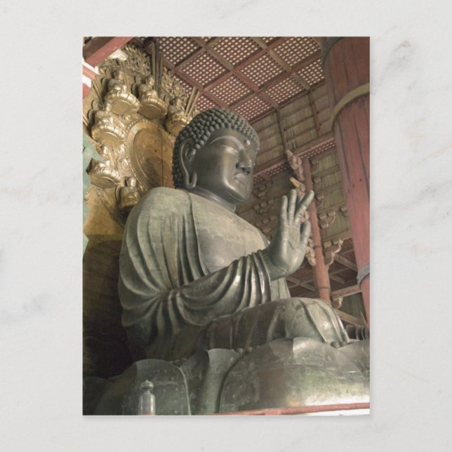 Cartão Postal Estátua de Buda Todaiji Nara Japão. Isto aplica-se (Frente)