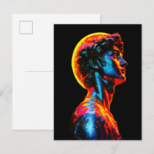 Cartão Postal Estátua de David em Neon