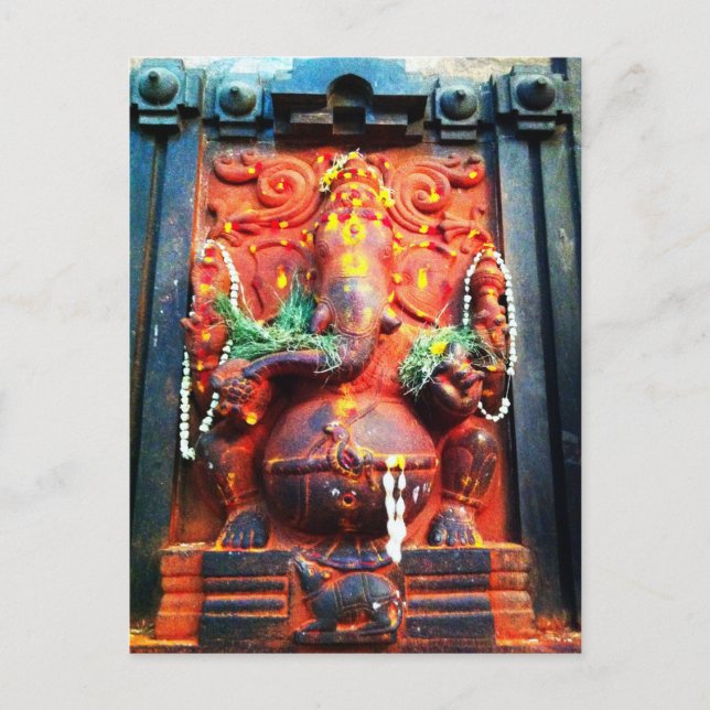 Cartão Postal estátua de Deus Ganesha (Frente)