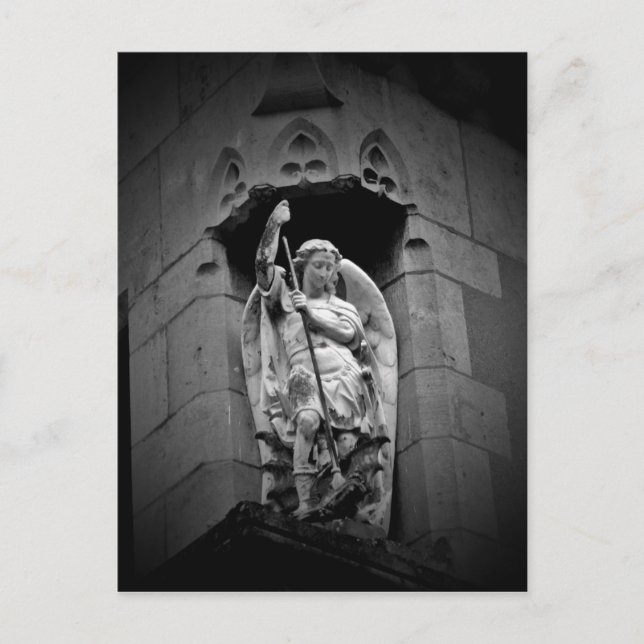 Cartão Postal Estátua de dragão de anjo (Frente)