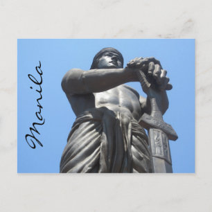 Cartão Postal estátua de espada lapu