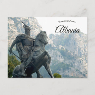Cartão Postal Estátua de George Kastrioti Skanderbeg na Albânia