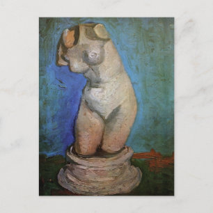 Cartão Postal Estátua de gesso de torso feminino por Vincent van