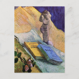 Cartão Postal Estátua de gesso Rosa e Romances Vincent van Gogh