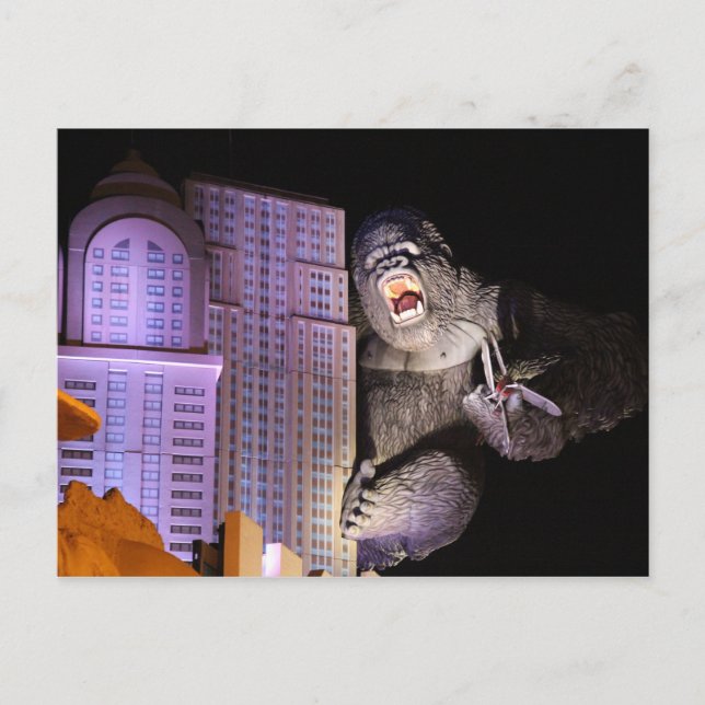 Cartão Postal Estátua de Gorilla #1 (Frente)