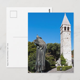Cartão Postal Estátua de Gregory de Nin em Split - Dalmácia, Cro