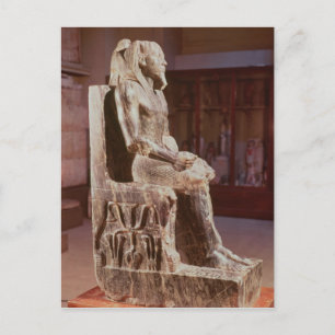 Cartão Postal Estátua de Khafre enthroned