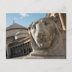 Cartão Postal Estátua de leão em frente a San Francesco di Pao