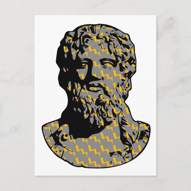 Cartão Postal estátua de mármore Zeus (Frente)