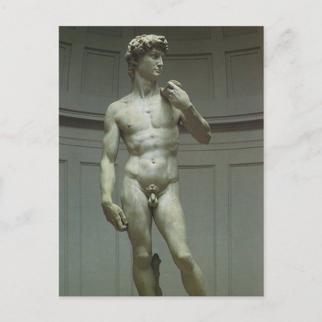 Cartão Postal Estátua de Michelangelo de David (Frente)