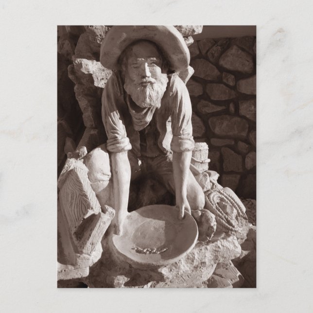 Cartão Postal Estátua de Miner, Ely, Rodovia 50 (Frente)