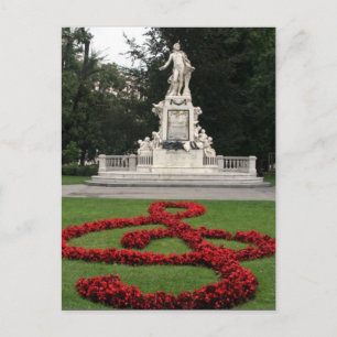 Cartão Postal estátua de mozart wien