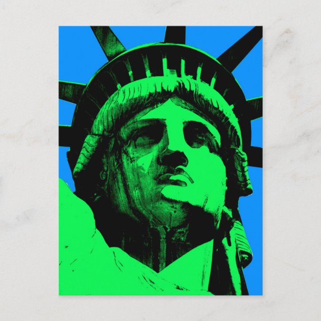 Cartão Postal Estátua de pop Art da Liberdade (Frente)