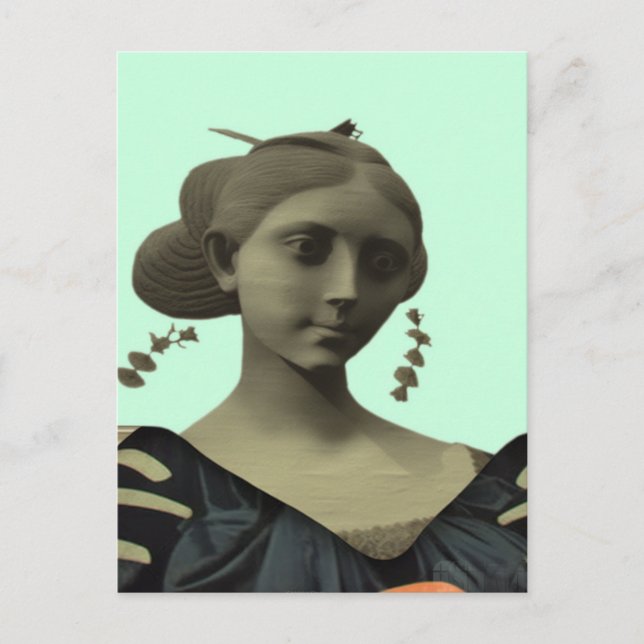 Cartão Postal Estatua de Senhora (Frente)