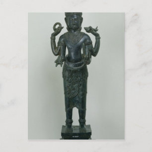 Cartão Postal Estátua de Vishnu em sua forma tripla de Vishnu