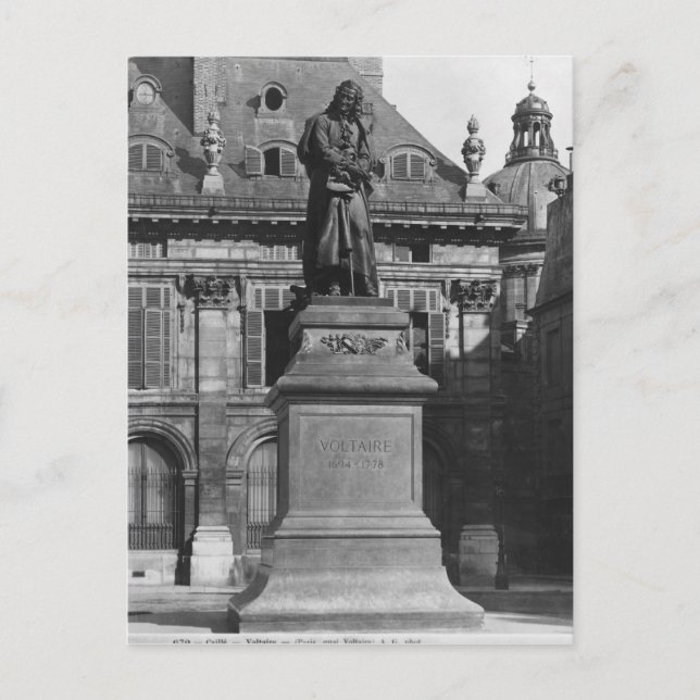 Cartão Postal Estátua de Voltaire (Frente)